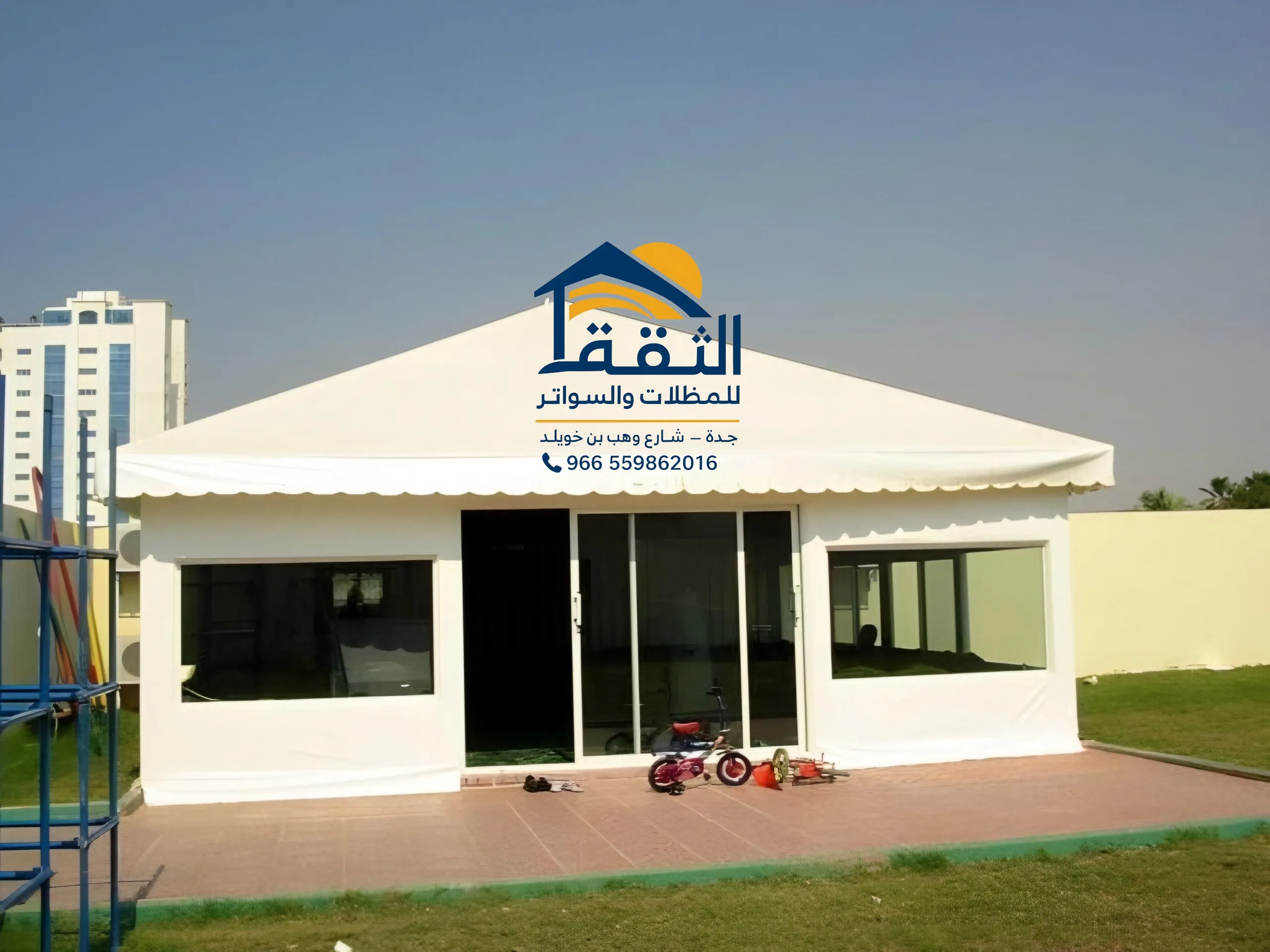 مشروع تركيب خيمة مجلس خارجي في جدة